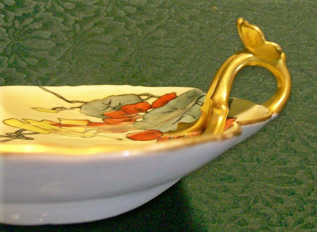 Guerin Split-Handle Tray Art Deco Limoges Porcelain Signed 1920s-30s 11