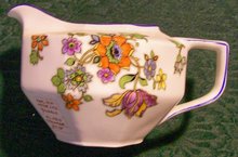Zeh Scherzer & Co. Ceramic Creamer #6996/9669/9666 Art Deco Floral 1930's