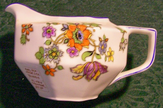 Zeh Scherzer & Co. Ceramic Creamer #6996/9669/9666 Art Deco Floral 1930's