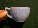 Jeannette Glass Cherry Blossom Cup Delphite Blue 1930-39