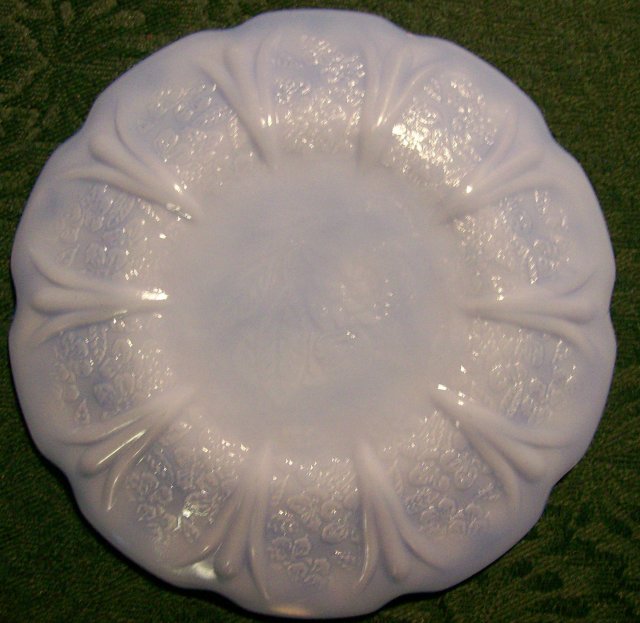 Jeannette Glass Cherry Blossom Saucer Delphite Blue 1930-39