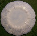 Jeannette Glass Cherry Blossom Saucer Delphite Blue 1930-39