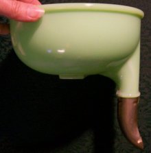 Green Clambroth / Jade-ite Top Bowl for Electric Mixer Juice Reamer
