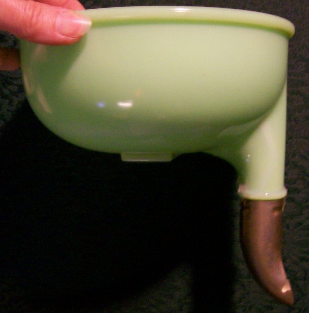Green Clambroth / Jade-ite Top Bowl for Electric Mixer Juice Reamer