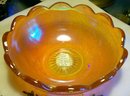 Carnival Glass Scalloped Bowl: Imperial
