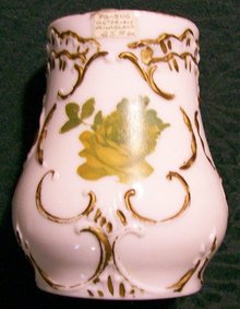 Opal/Milk Glass Vase: Hand-painted Decoration
