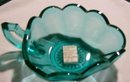 Westmoreland Glass Colonial 1776 Bon Bon Laurel Green 1950's