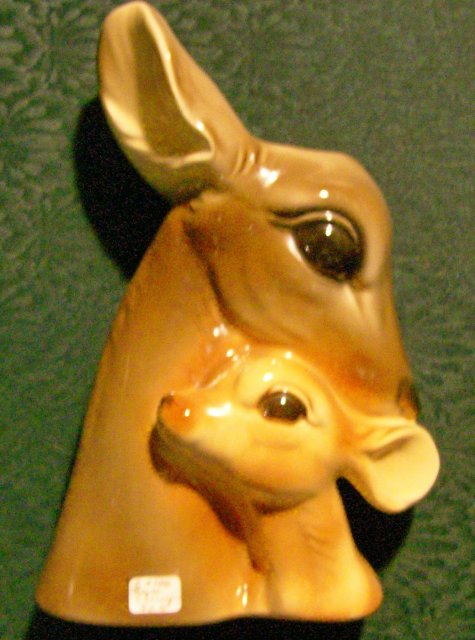 Royal Copley Deer with Fawn Planter