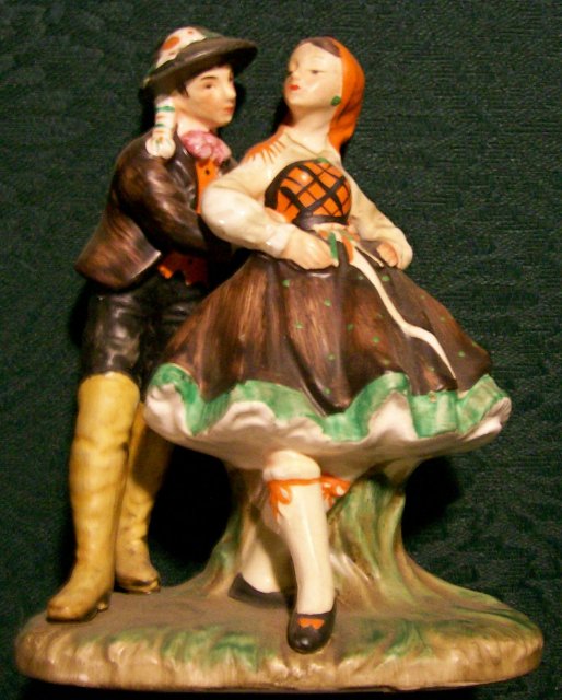 Tyrolean Dancers Ceramic Figurine Hermonn Napco 1961 #A5270A
