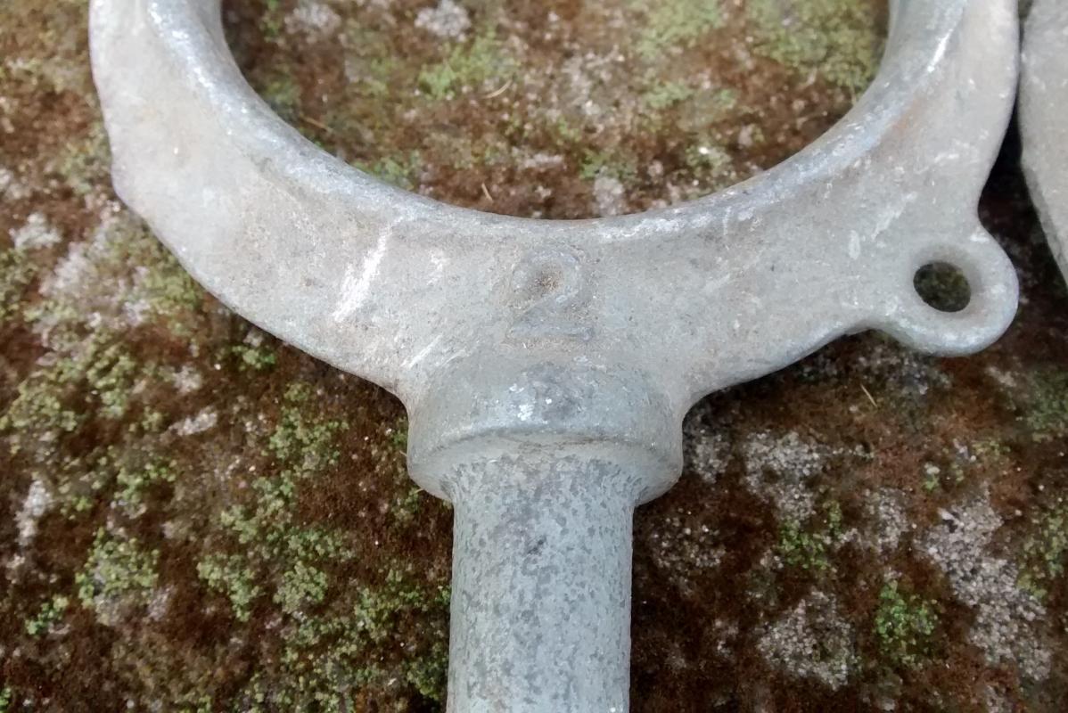 Vintage Boat Oar Lock Pair Cast Galvanized Steel Nautical