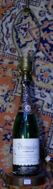Pacemaker Boat Christening Champagne Bottle Lamp 1950's Egg Harbor City NJ