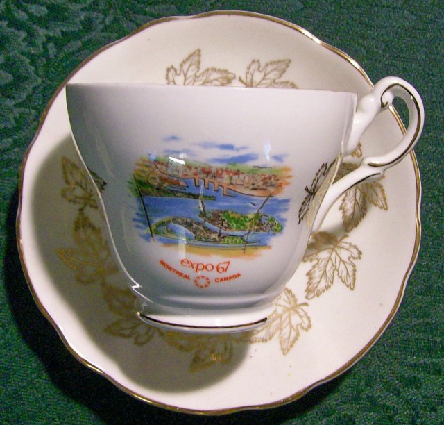 EXPO 67 Souvenir Bone China Cup Only Montreal Canada Royal Darwood