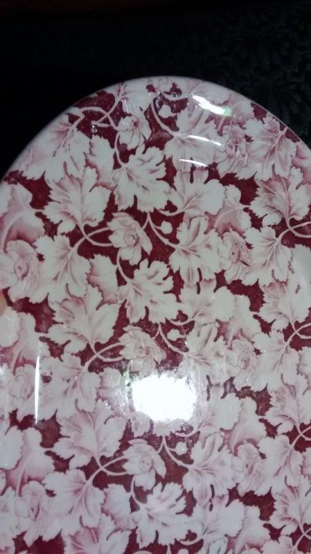 Mayer Arbor / King Pin Platter 40s-60s Restaurant China Red/White 12.5