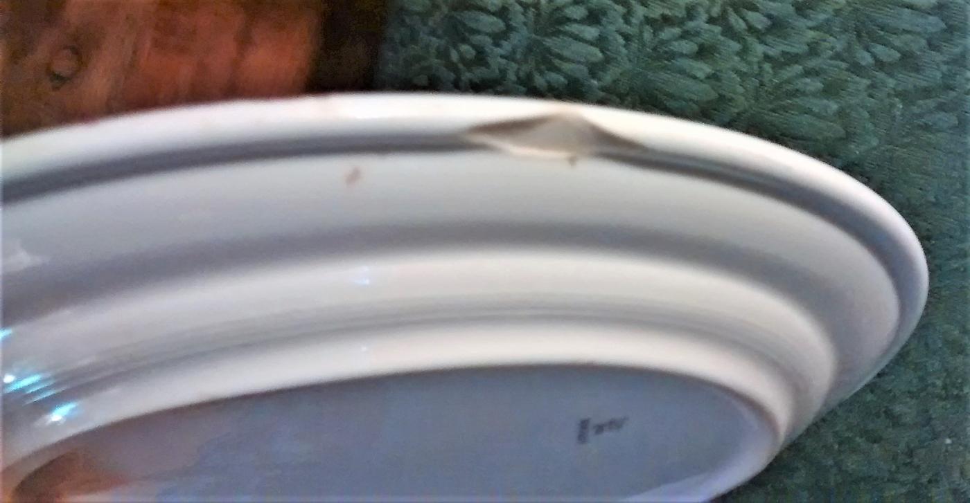 Mayer Arbor / King Pin Platter 40s-60s Restaurant China Red/White 12.5