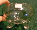 Viking Flora-lite Glass Flower Bowl: Clear: 1950's-70's #1007