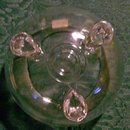 Viking Flora-lite Glass Flower Bowl: Clear: 1950's-70's #1007