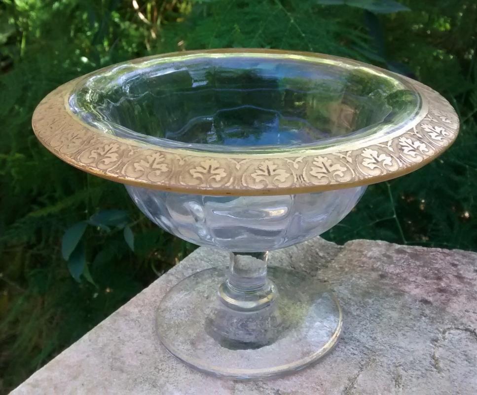 Westmoreland Gold-Encrusted Comport #1800 Line 1920s GE2 5.5