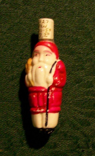 Christmas Figural Santa Electric Bulb Double-Faced 1930's-50's