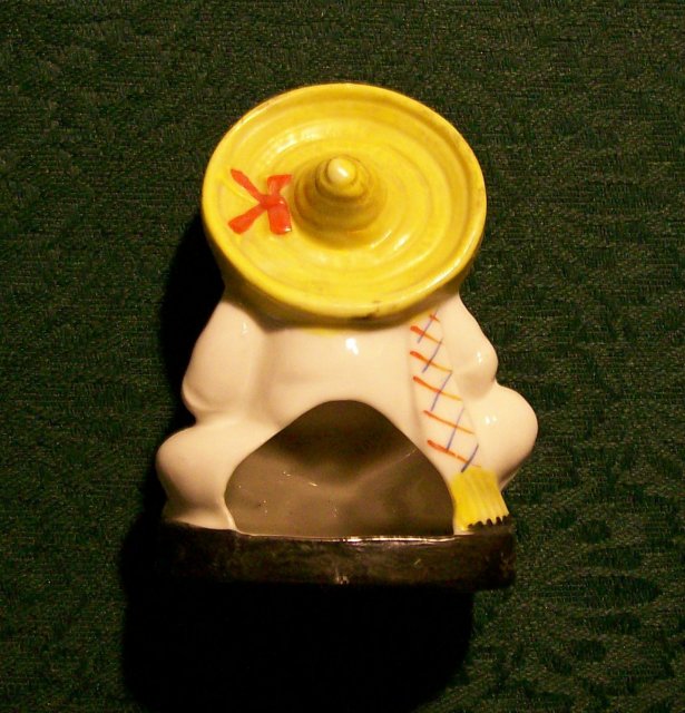 Japanese Ceramic Incense Burner Mexican in Sombrero Ca. 1930s