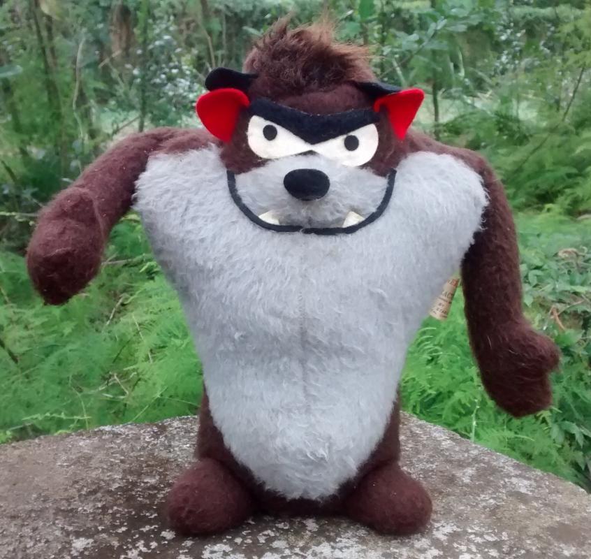 Taz Tasmanian Devil Plush Toy Warner Brothers 1971 Mighty Star