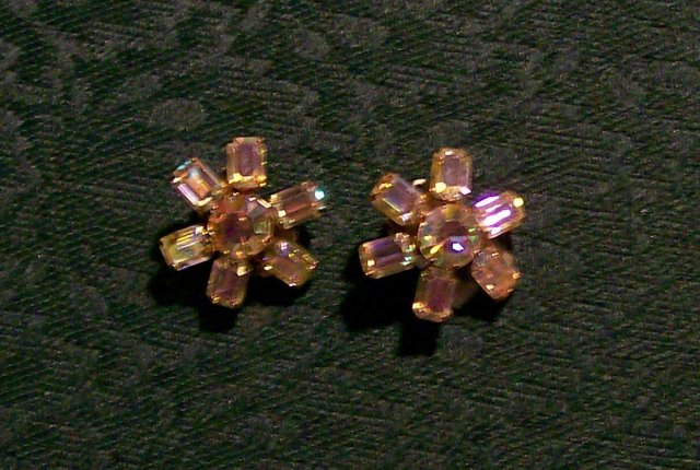 Weiss Aurora Borealis Earrings