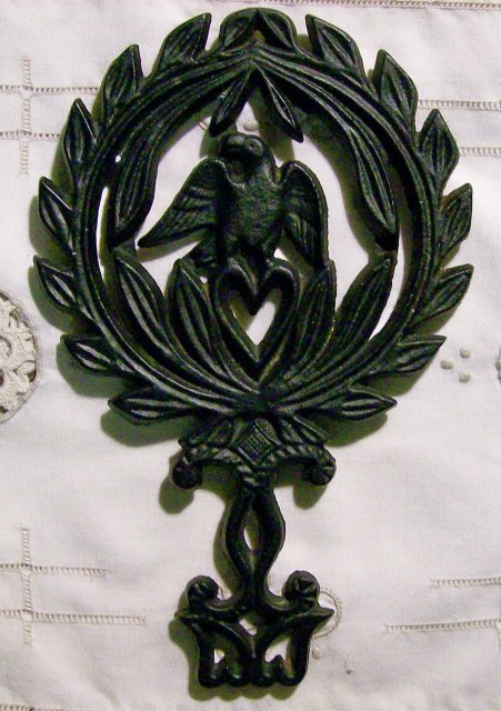 Cast Iron Trivet T-13 Eagle J.Z.H. 1949 John Zimmerman Harner