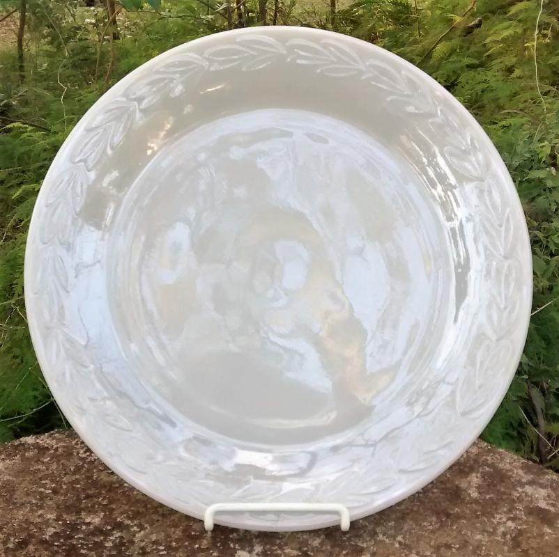 Fire-King Laurel Gray Luster Plate 11