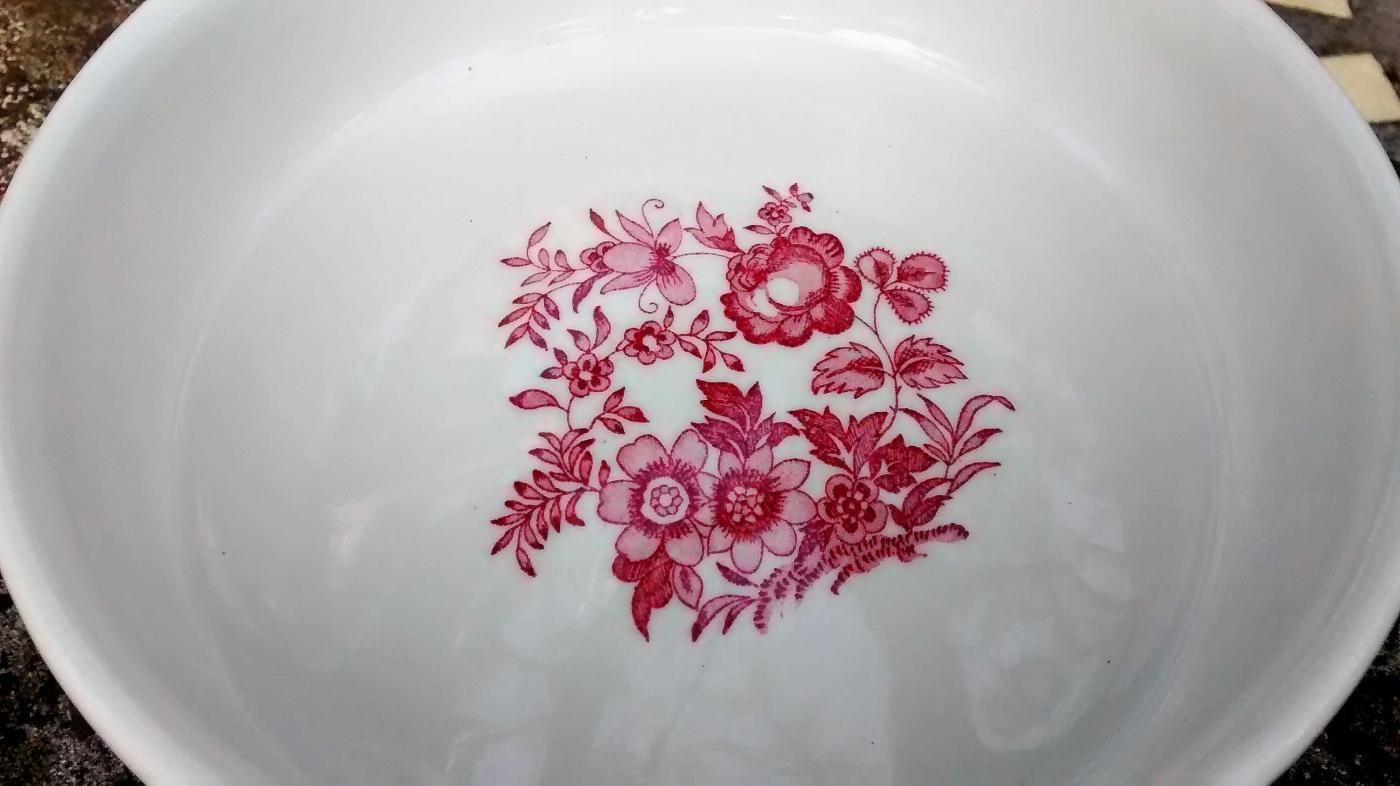 Jackson Dumpling/Chow Mein Restaurant Bowl Red Floral 7