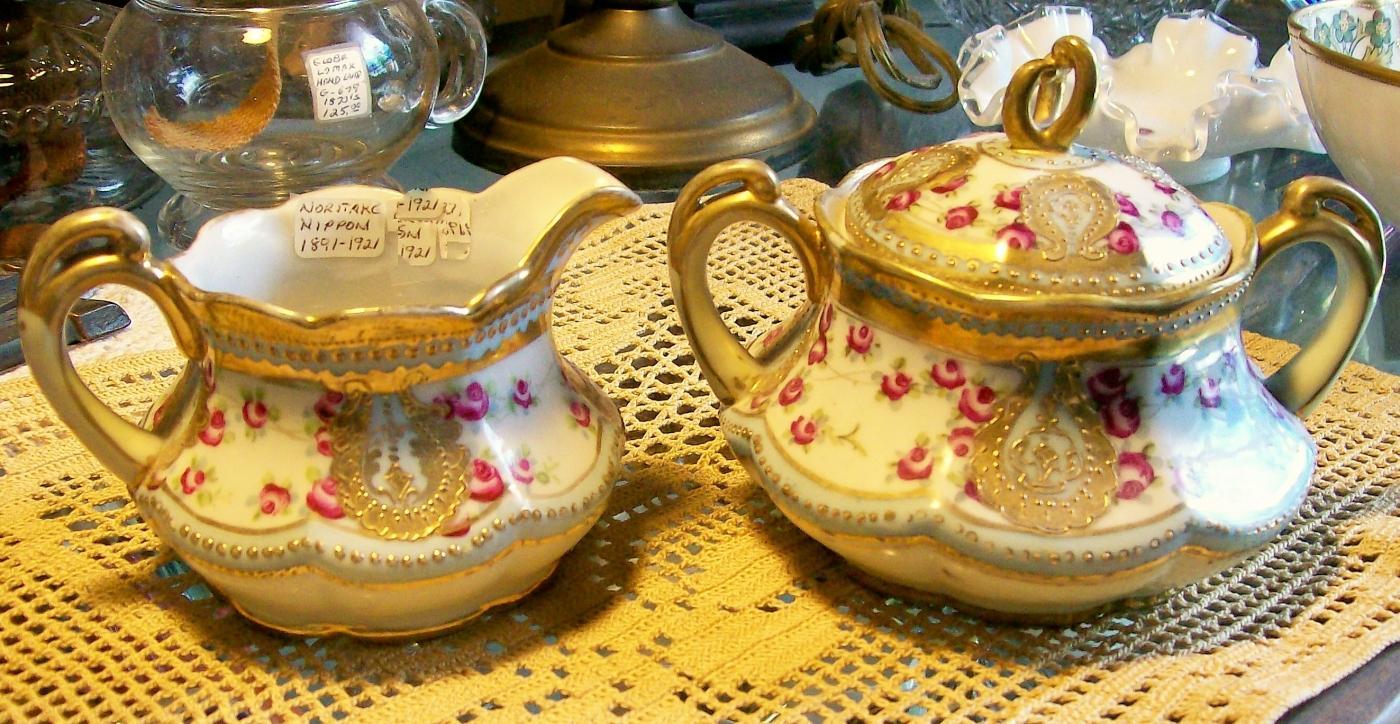 Noritake Nippon Gold Encrusted Cream & Sugar Set