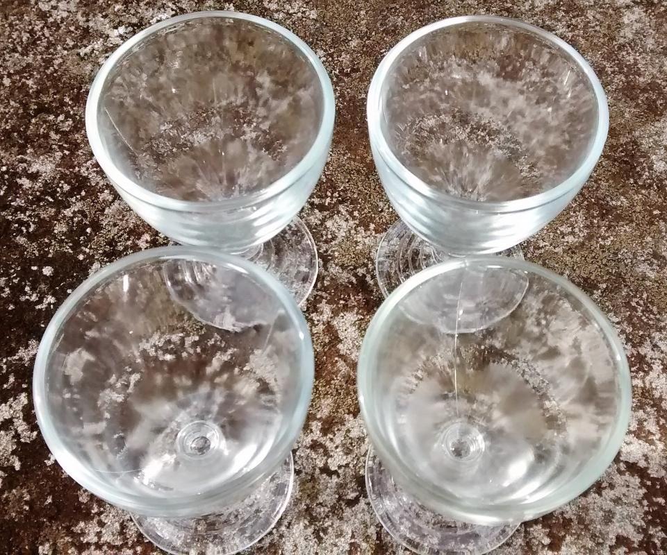 Hazel Atlas No. 110 Wine Glass Set/4 1930s Clear 3 1/8
