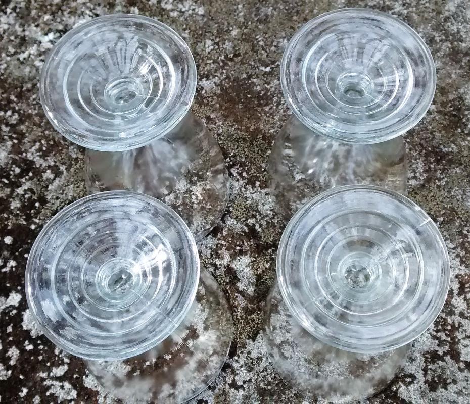 Hazel Atlas No. 110 Wine Glass Set/4 1930s Clear 3 1/8