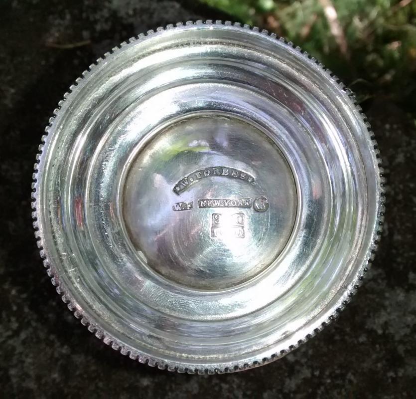 William Forbes Coin Silver Child's Mug Repousse Fruit/Flowers Ca. 1830