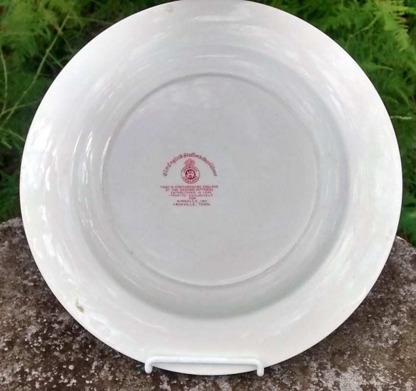 Smoky Mountains National Park Souvenir Plate Red Transfer 10