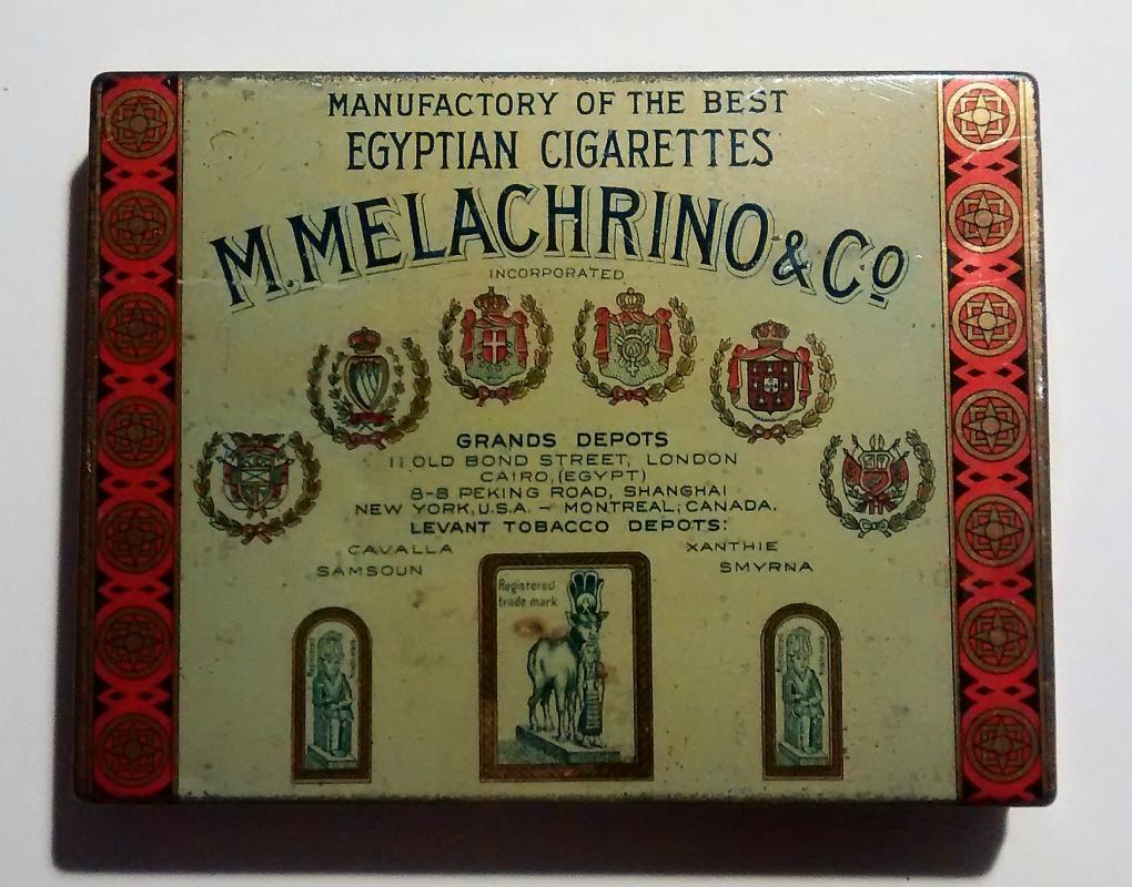 Melachrino Egyptian Cigarette Tin No. 9 1920s