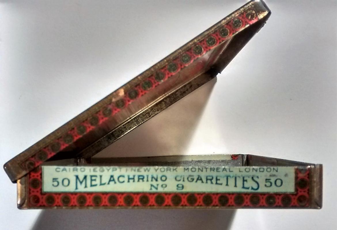 Melachrino Egyptian Cigarette Tin No. 9 1920s