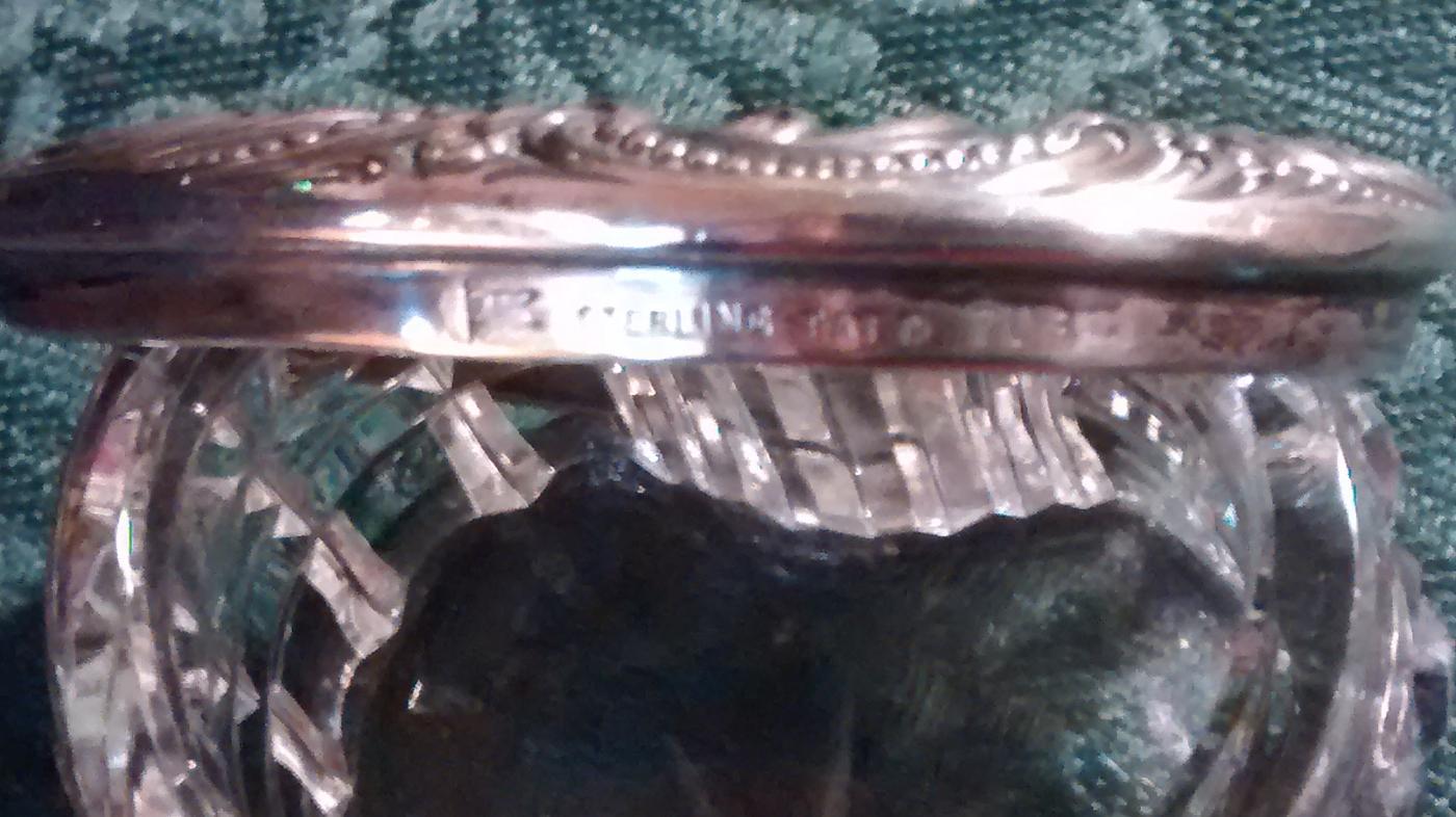 Sterling Silver & Crystal Heart-Shaped Box Foster & Bailey Ca. 1900