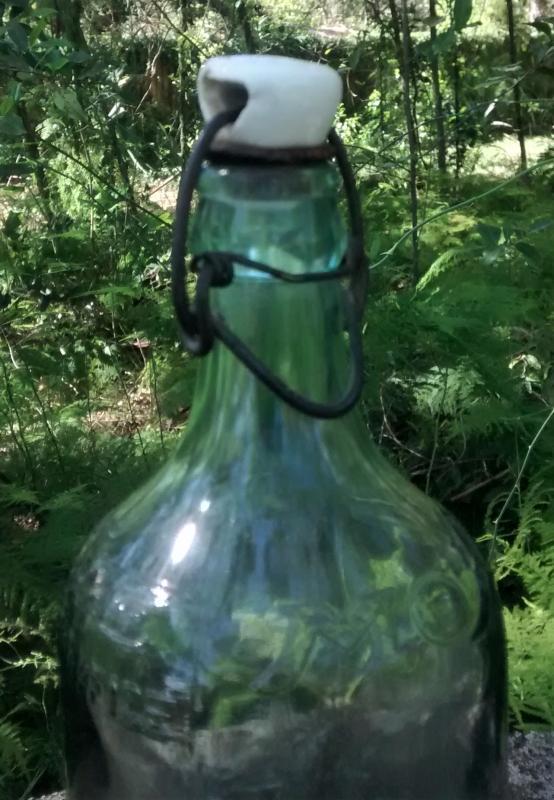 Moxie Soda Advertising Bottle Early 1900s Porcelain Stopper 11.25