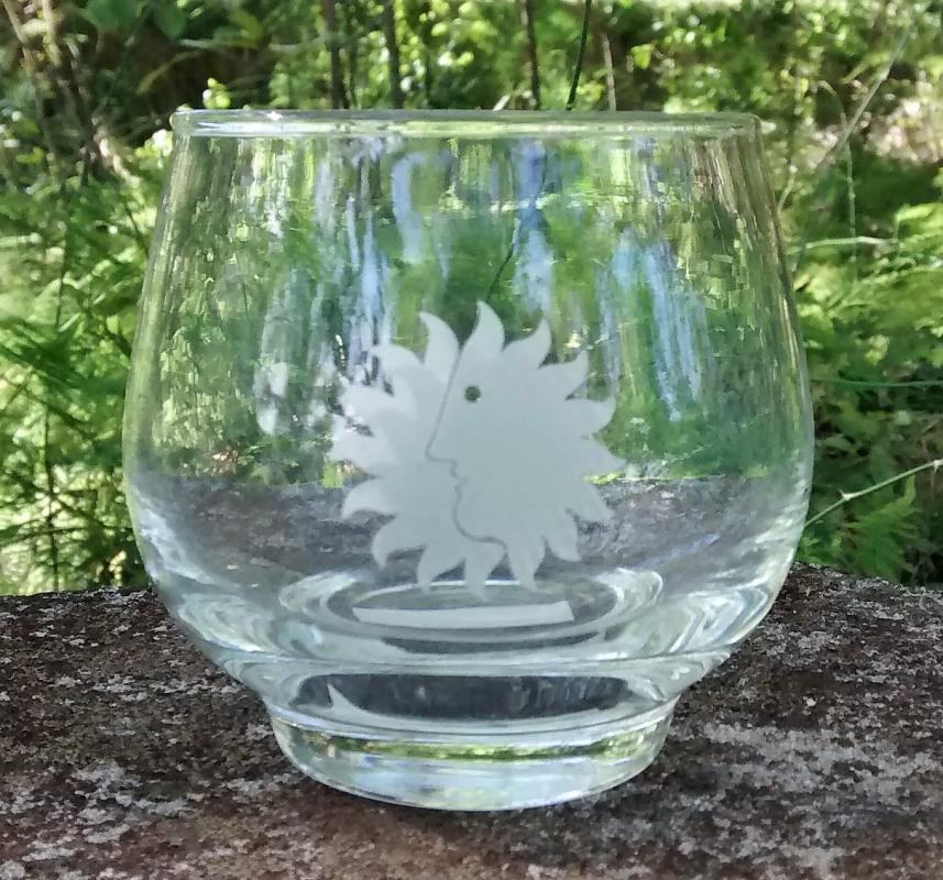 National Airlines Glass Tumbler Sun King Logo 1970s