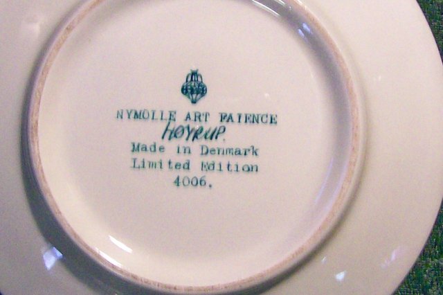 Nymolle Art Faience Ceramic Demitasse Cup & Saucer Pair Ltd Ed #4006 Denmark 1970s Hoyrup