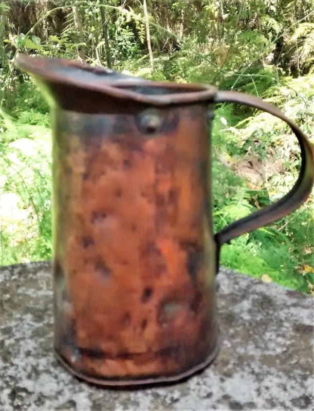 Primitive Copper Measure/Pitcher 1800s 6.5