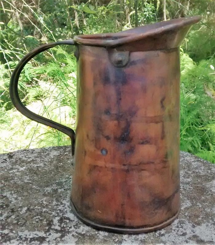 Primitive Copper Measure/Pitcher 1800s 6.5