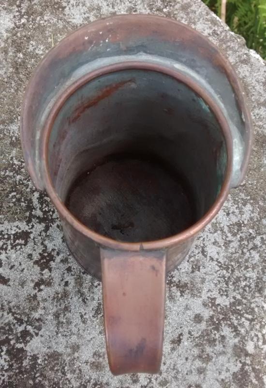Primitive Copper Measure/Pitcher 1800s 6.5
