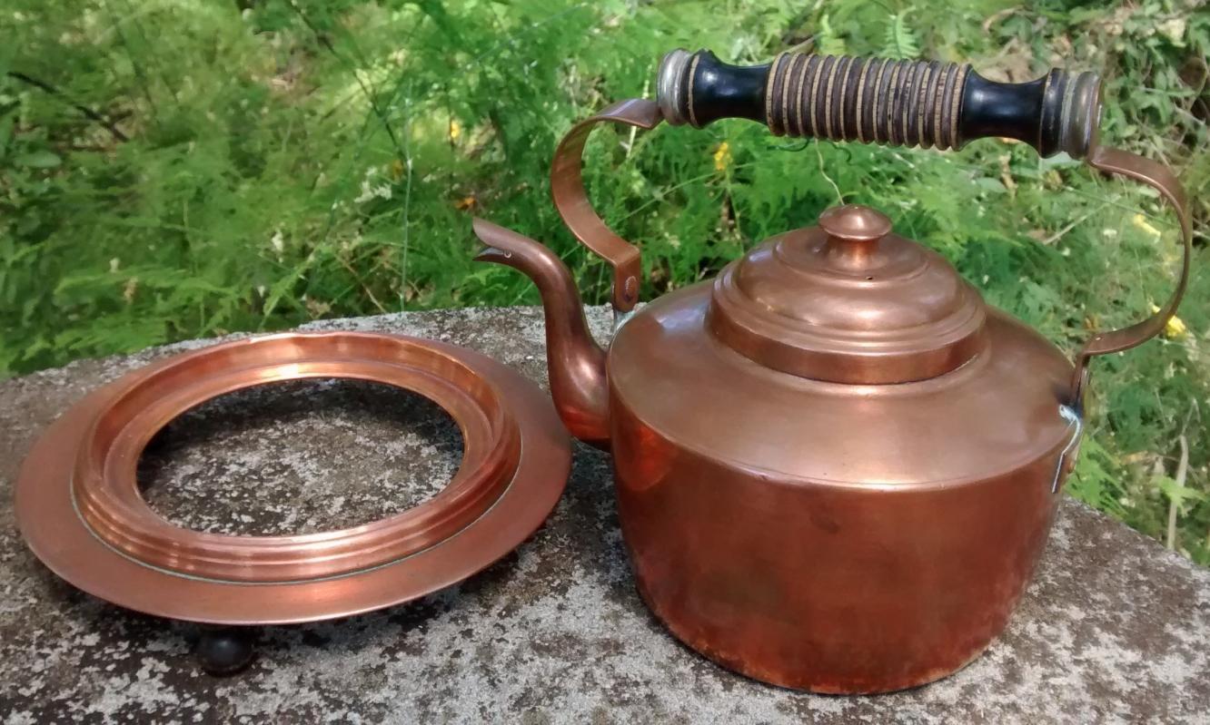 Copper Kettle w/Stand Skultana Sweden #1611 Mid-Century