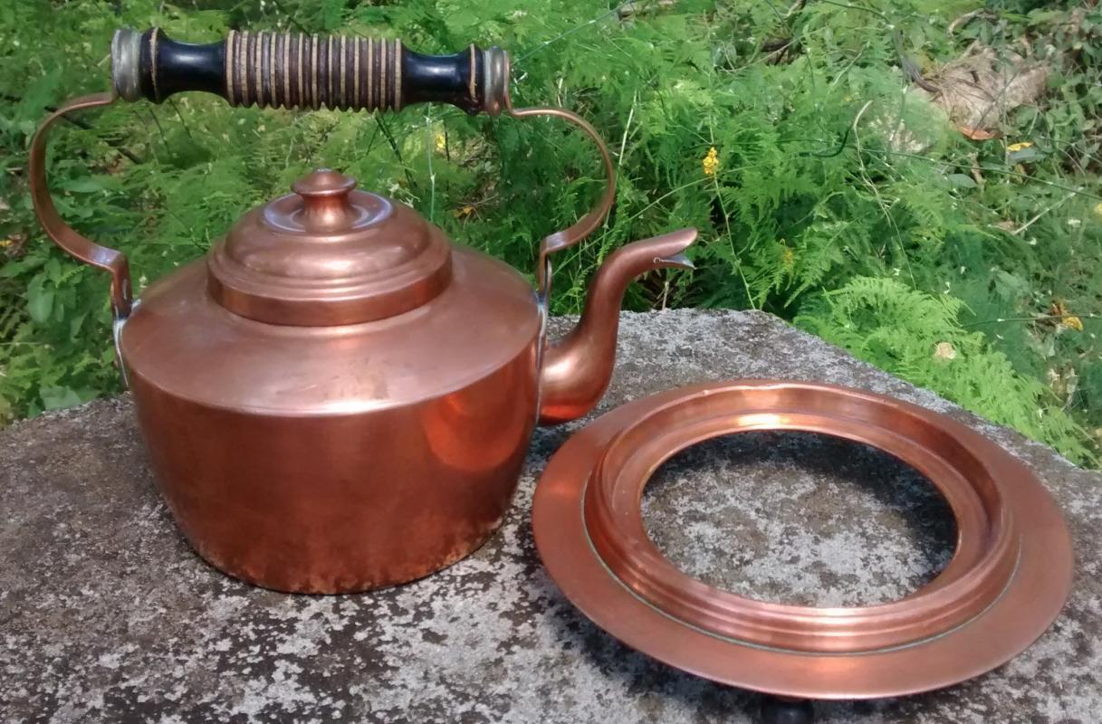 Copper Kettle w/Stand Skultana Sweden #1611 Mid-Century