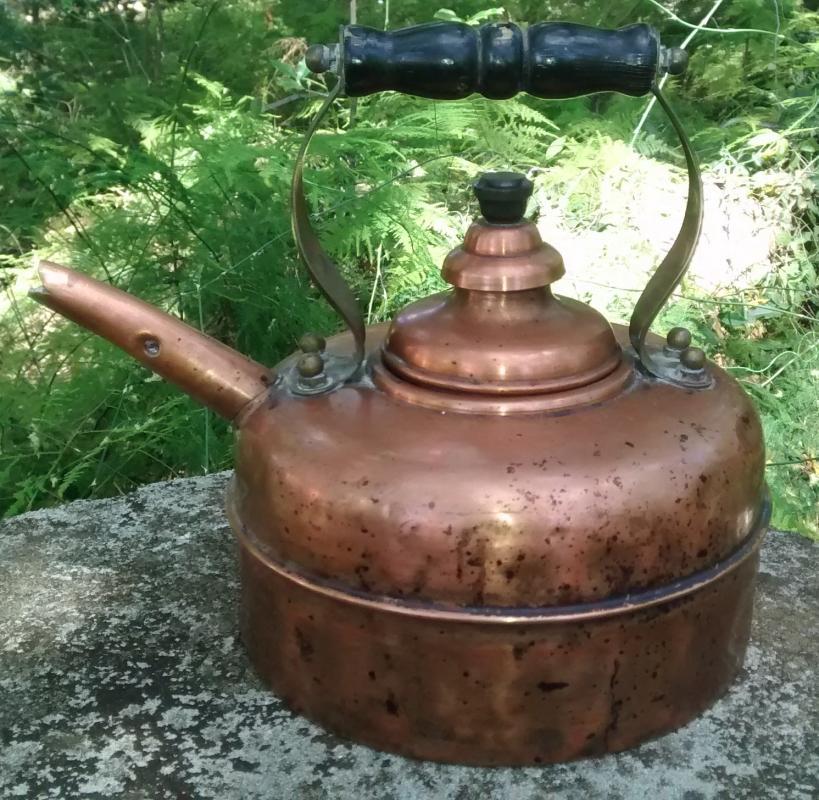 Simplex Copper Whistling Kettle England Early 1900s