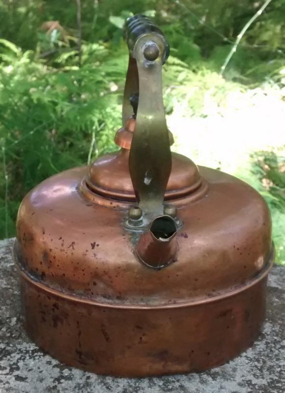 Simplex Copper Whistling Kettle England Early 1900s