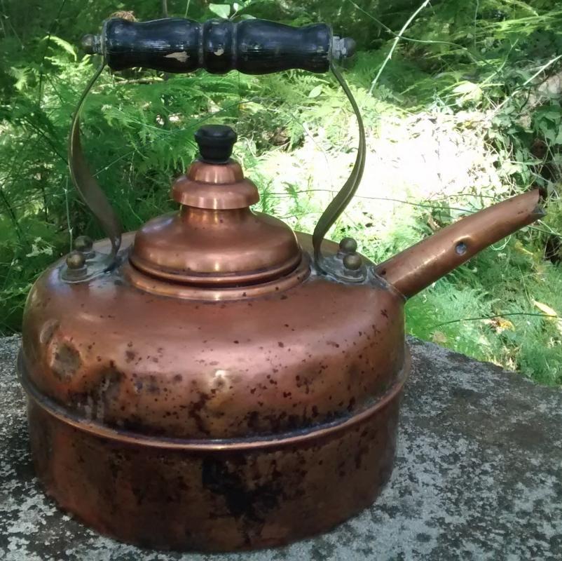 Simplex Copper Whistling Kettle England Early 1900s