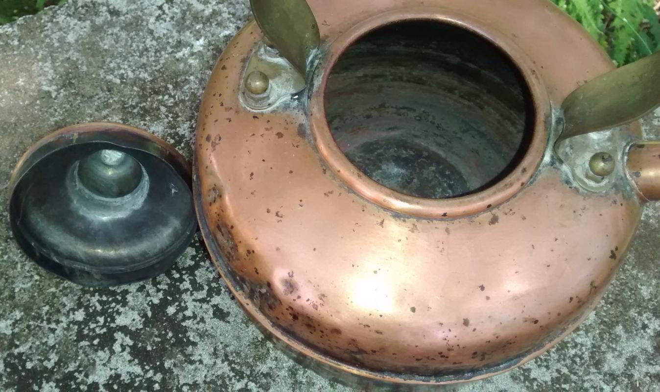 Simplex Copper Whistling Kettle England Early 1900s