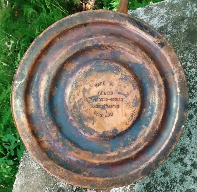 Simplex Copper Whistling Kettle England Early 1900s