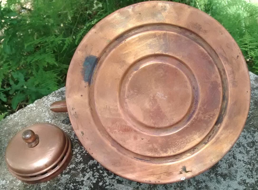 Copper Kettle Vented Lid England Early 1900s